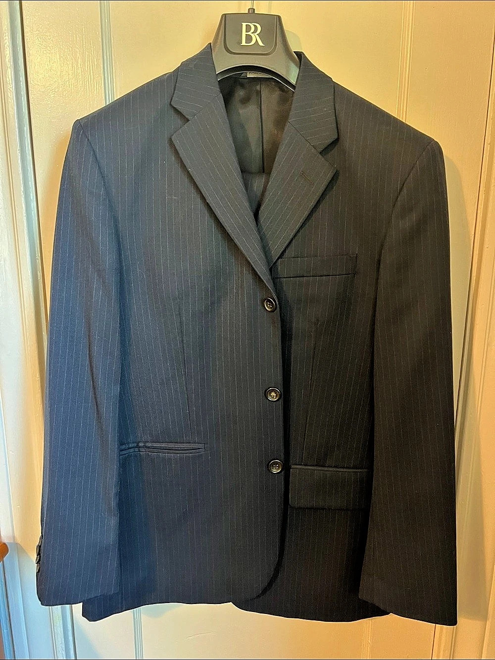 Banana Republic Pinstripe Suit Set in Blue 40S